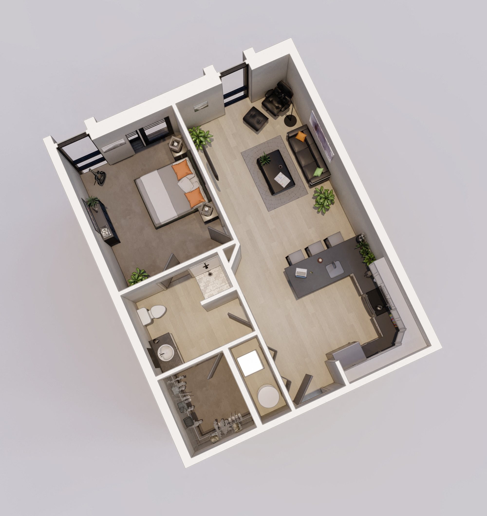 Unit F floor plan Unit F floor plan